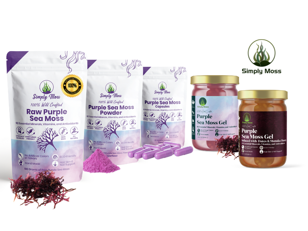 Purple sea moss gel , raw ,powder