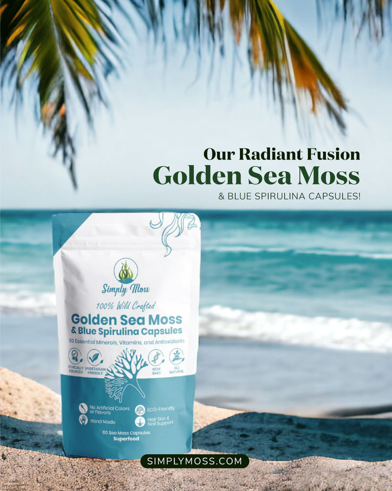 Golden Sea Moss and Blue Spirulina