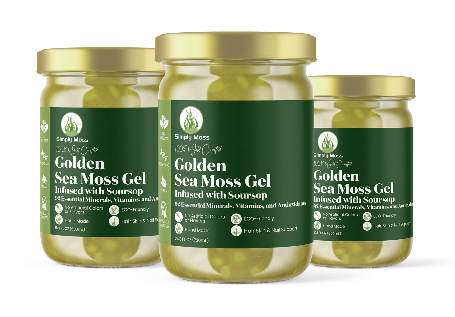Golden Sea Moss Gel Infused with Soursop