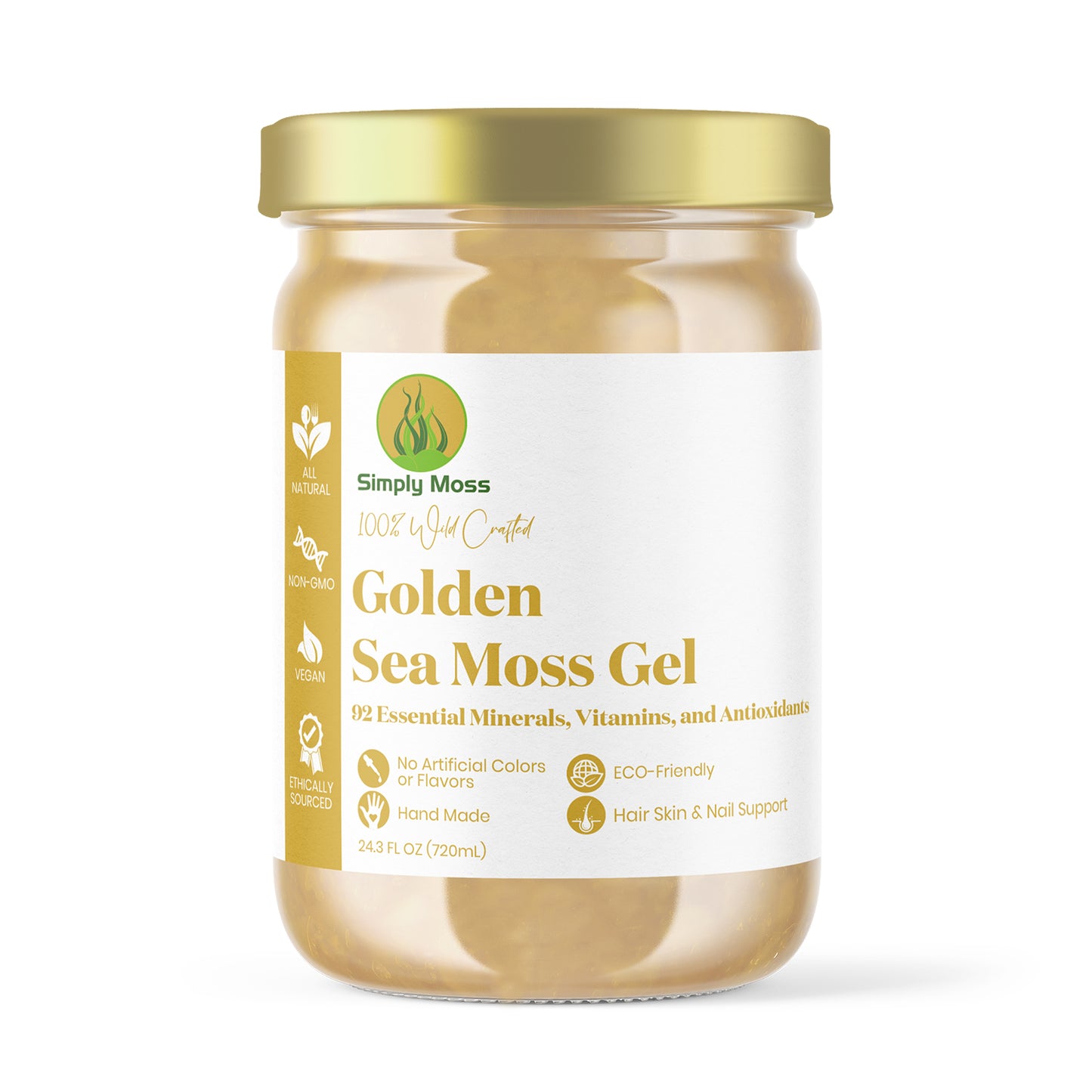 Gold SeaMoss Gel 16oz (V, No Dairy, No Sugar added) – L'Angelique