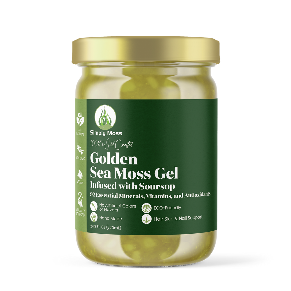 
                  
                    Golden sea moss infused with soursop Gel
                  
                