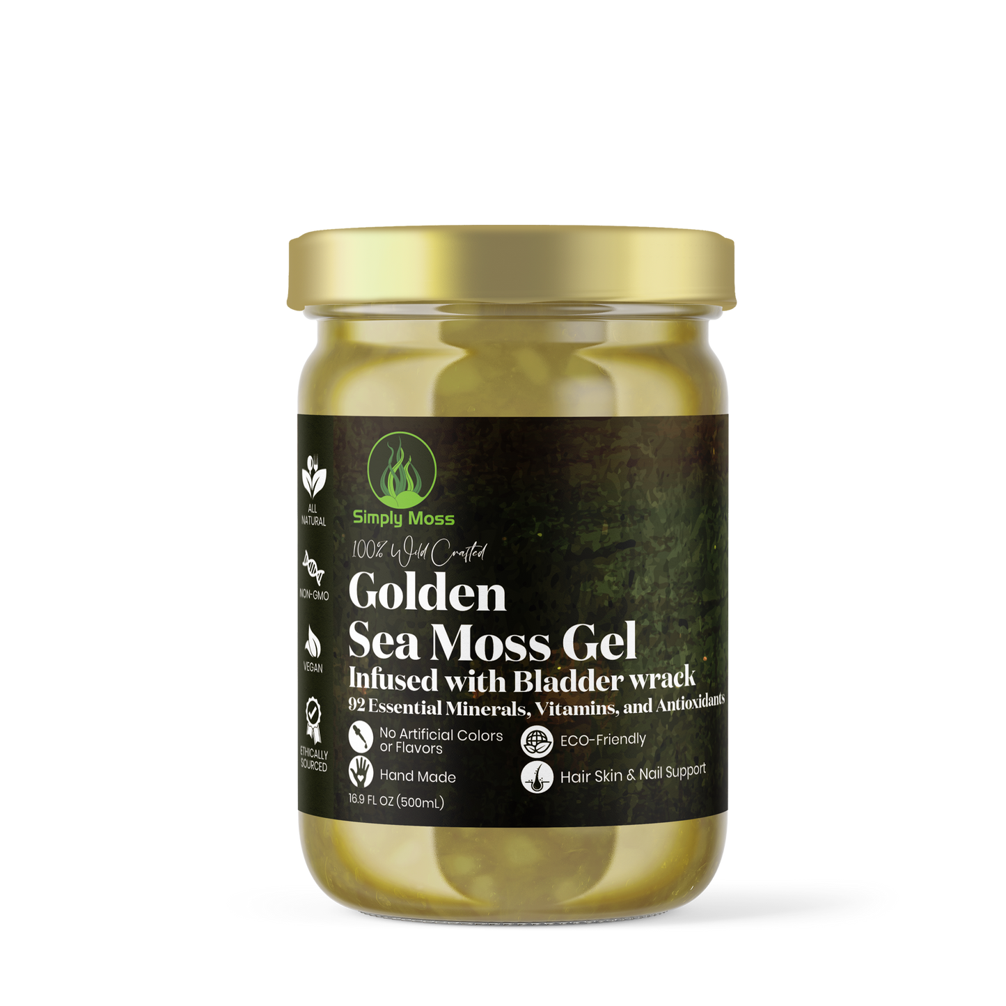 Golden Sea Moss Gel + Bladderwrack 500 ml 