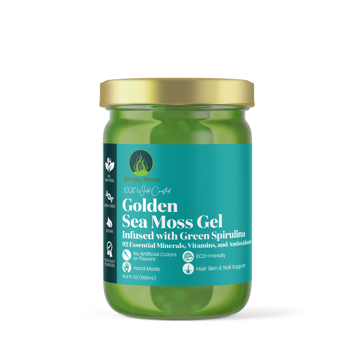 
                  
                    Golden Sea Moss Gel Infused With Green Spirulina
                  
                