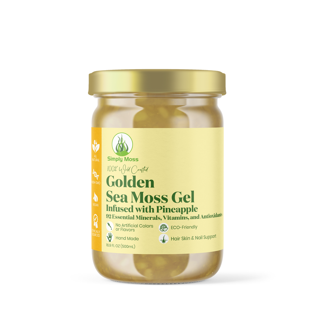 Golden Sea Moss Gel Infused With Pineapple