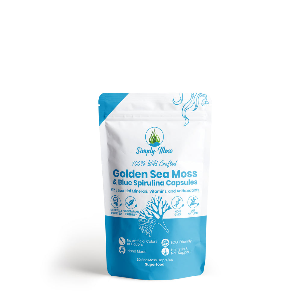 Golden Sea Moss & Blue Spirulina Capsules