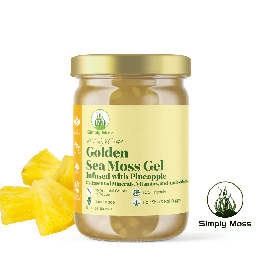 Golden Sea Moss Gel Infused With Pineapple