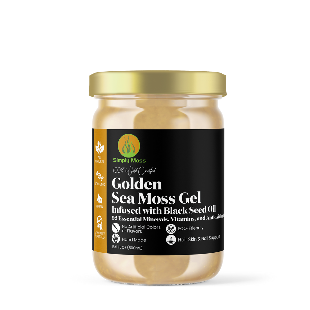 Golden Sea Moss Gel Infused With Blackseed Oil